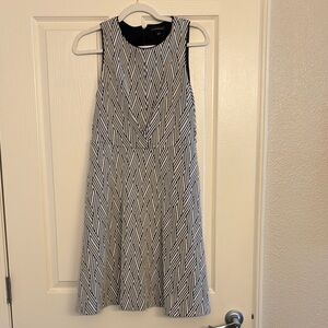 Black and White Patterned Dress